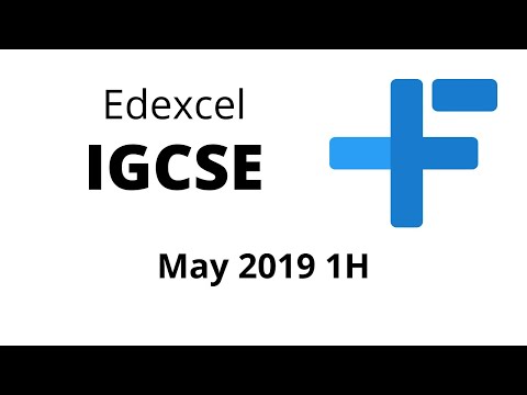 IGCSE Maths Edexcel May 2019 Paper 1H