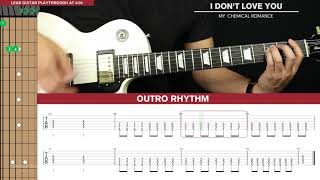 I Don&#39;t Love You Electric Guitar Cover My Chemical Romance 🎸|Tabs + Chords|