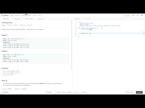 189 Rotate Array Leetcode Google Amazon Interview Javascript