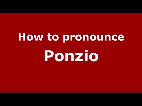 How to pronounce Ponzio (French/France) - PronounceNames.com