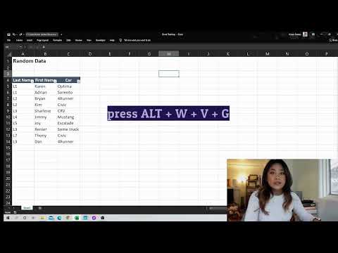 KEYBOARD SHORTCUTS: Remove gridlines on Excel