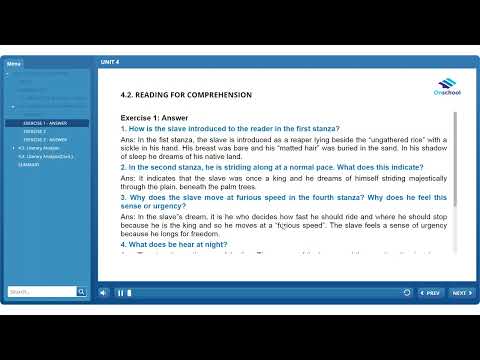 Unit 4 : The slave’s dream by Hemy Wadsworth Longfellow
