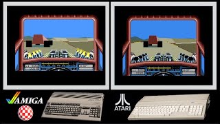 A500 vs Atari ST : STUNT CAR RACER (Side by side comparison)