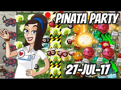 Survive & Protect Endangered Plants - Pinata Party July 27, 2017 | Plants vs Zombies 2 Epic MOD