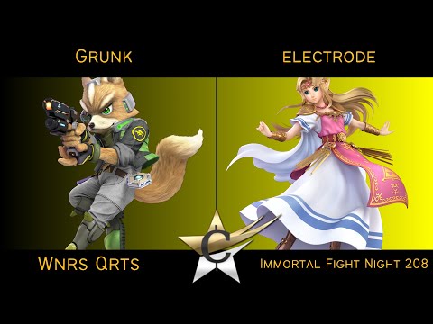Immortal Fight Night 208 Wnrs Qrts - Grunk (Fox) Vs electrode (Zelda) - SSBU