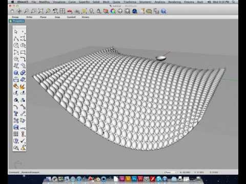 Rhino Lezione 42 - Paneling Tool, Array su superficie