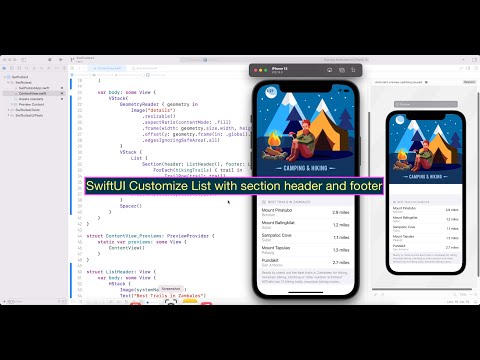 SwiftUI Customize List with section header and footer