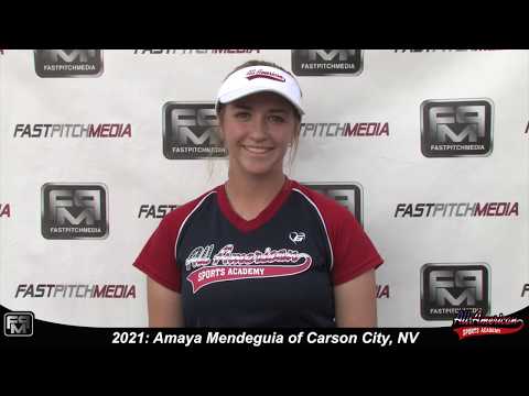 2021 Amaya Mendeguia Power Hitting 3rd Base and First Base Softball Skills Video - AASA - Asia