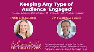 LIVESTREAM: "Keeping Any Type of Audience 'Engaged'" with Royce Blake