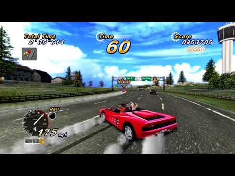 OutRun Online Arcade (Xbox 360) - Water Falls junction-slipstream demonstration