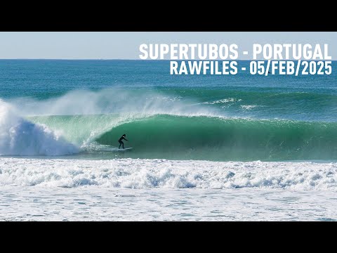 Low Crowds, Heavy Wipeouts, Empty Tubes, Pumping Supertubos, Portugal - RAWFILES - 05/FEB/2025 - 4K