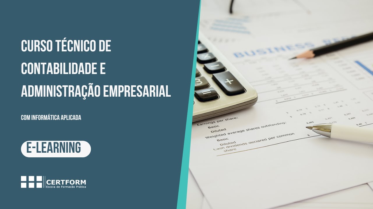 👩‍💻 Curso Técnico de Contabilidade e Administração Empresarial E-Learning
