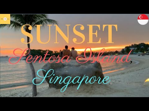 Sunset at Sentosa Island Beach Singapore [HD 1080P]