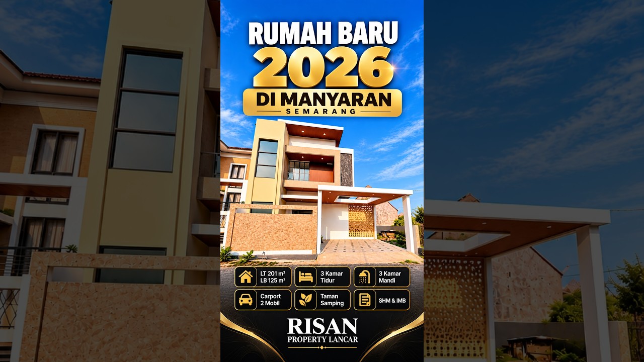For Sale New Luxury House Manyaran Semarang Land Area 201M²