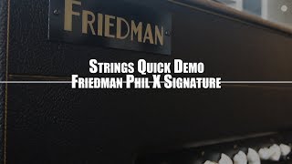 Video thumbnail for Strings Quick Demo : Friedman Phil X Signature by Strings Shop