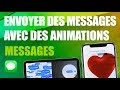 Envoyer des messages avec des animations et effets sur iPhone (confettis, ballons, écho, lasers...)