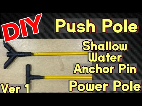 DIY Homemade Shallow Water Anchor Pin, Push Punt Pole, Power Pole, Spike Stick Anchor, Stake Out