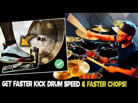 How to Get FASTER Kick Drum Foot Speed (and build chops at the same time) | Drum Lesson