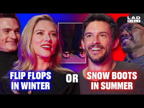 Scarlett Johansson, Jonathan Bailey & Mahershala Ali Argue Weird Would You Rather? | LADbible