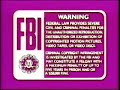 1991 Disney FBI Warning Screens Purple Variant