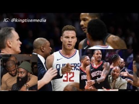 Chris Paul, James Harden & Rockets PULL UP To Clippers Locker Room For Blake Griffin & Austin River