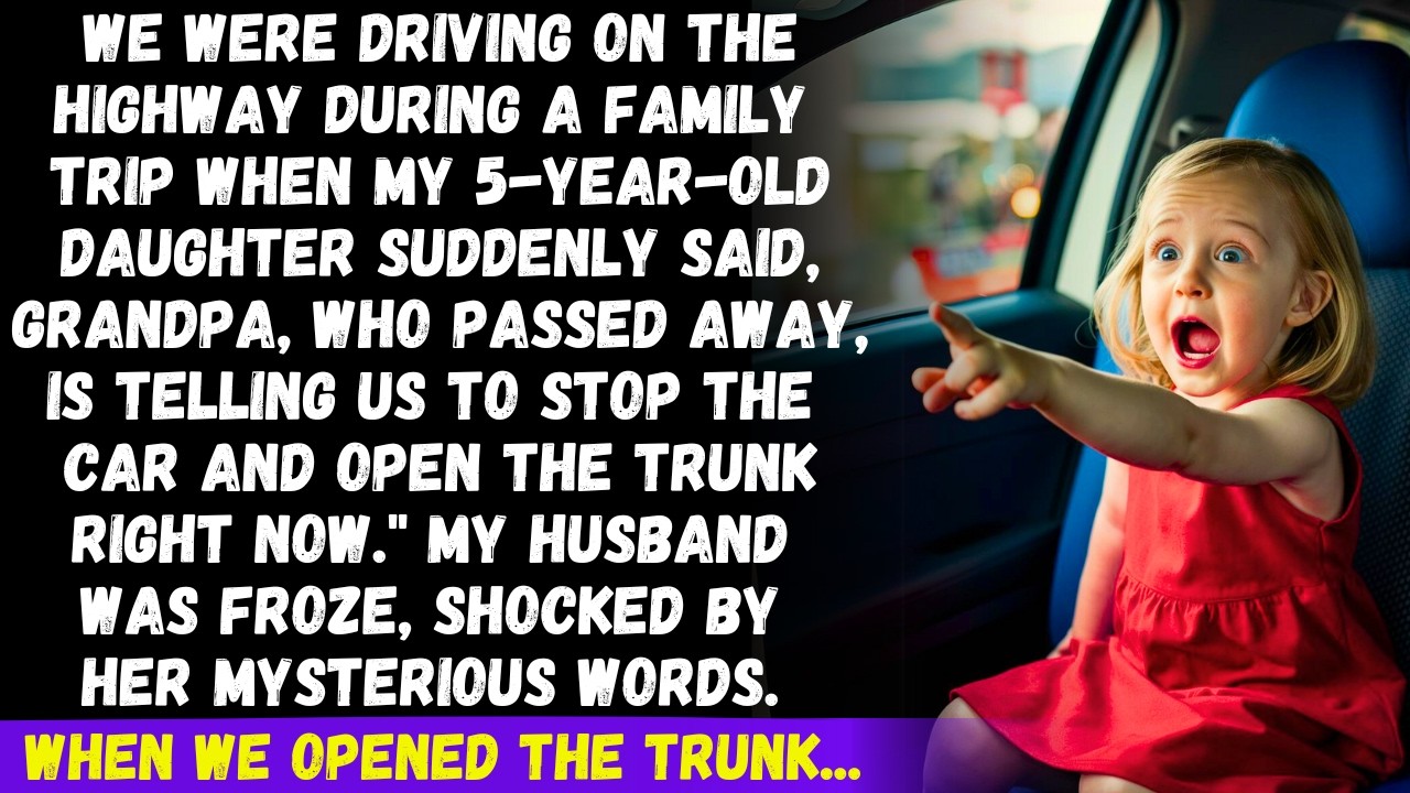 While we were driving my 6-year-old daughter suddenly woke up and said Stop the car & open the trunk