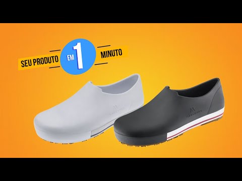 Video thumbnail of Tênis Ocupacional de Segurança Antiderrapante EVA Flex Clean 103FCLEAN PR FV Marluvas