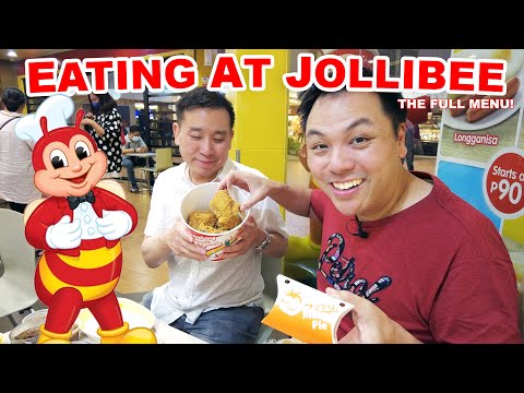 Jollibee Fried Chicken Do Canadá às Filipinas | Comendo o menu completo...