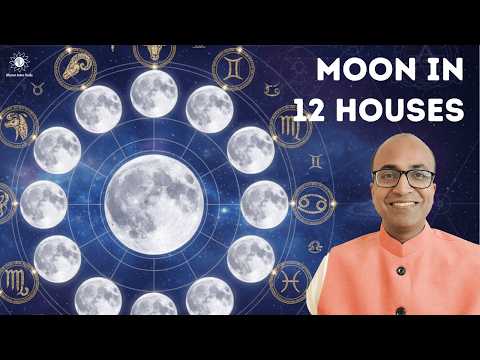 Moon in the 12 Houses in Vedic Astrology – Mind, Emotions & Karma Explained