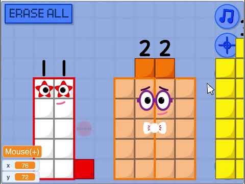 Build Numberblocks - Twin Numbers (11, 22, 33, … 99, 111)