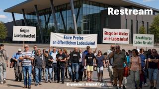 Elektroautofahrer demonstrieren gegen Ladewucher beim Grünen-Prateitag BW