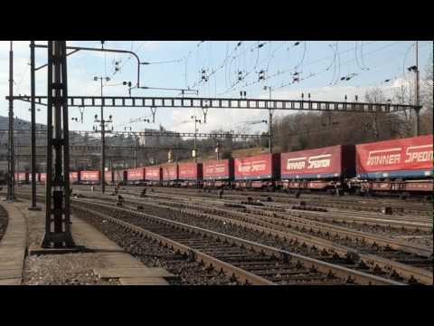 Bahnverkehr von Erstfeld bis Chiasso am 18.2.12 - "Grüne Re 10/10"