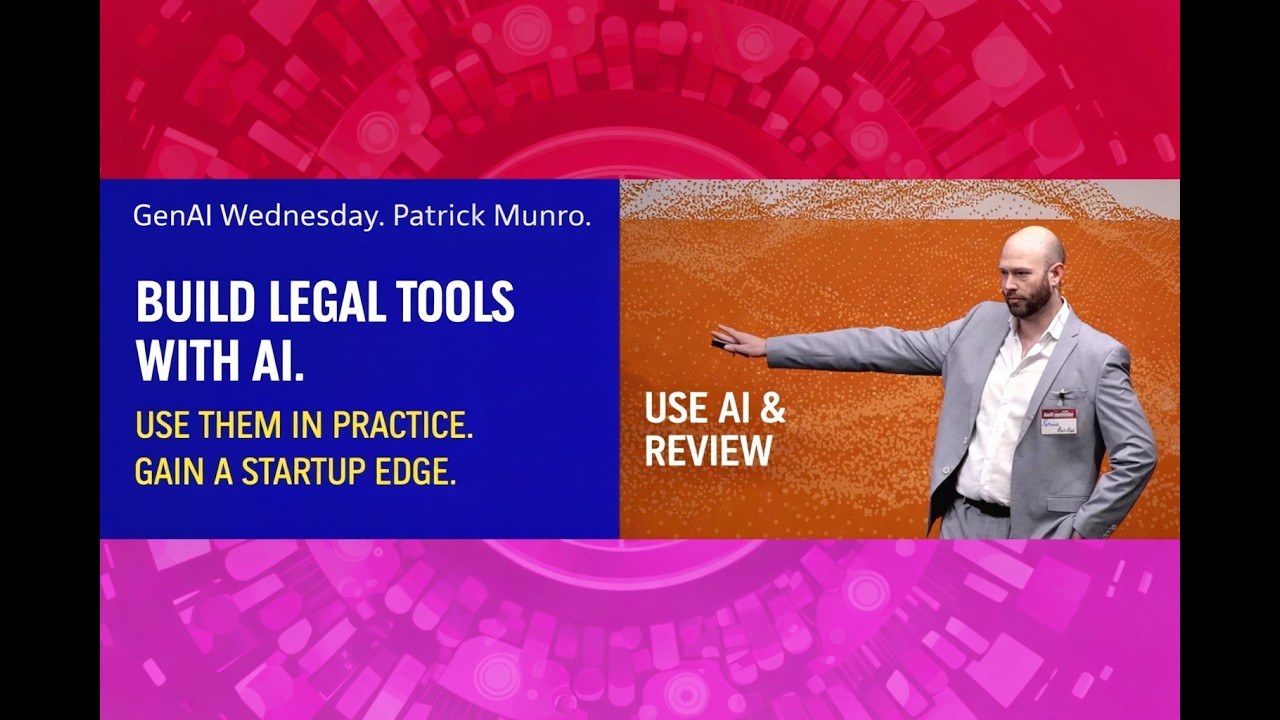 Patrick Munro speaking about AI in Legal at GenAI Wednesday Munich, March 2026