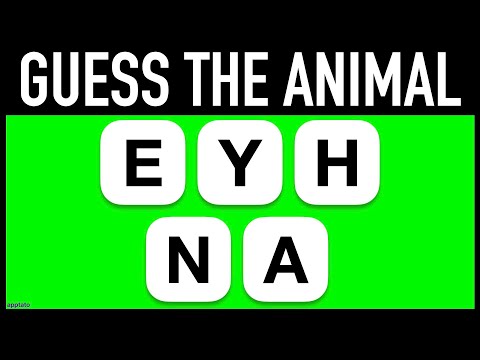 GUESS THE ANIMAL WORD GAME - 25 Animals Scrambled Words Guessing Game
