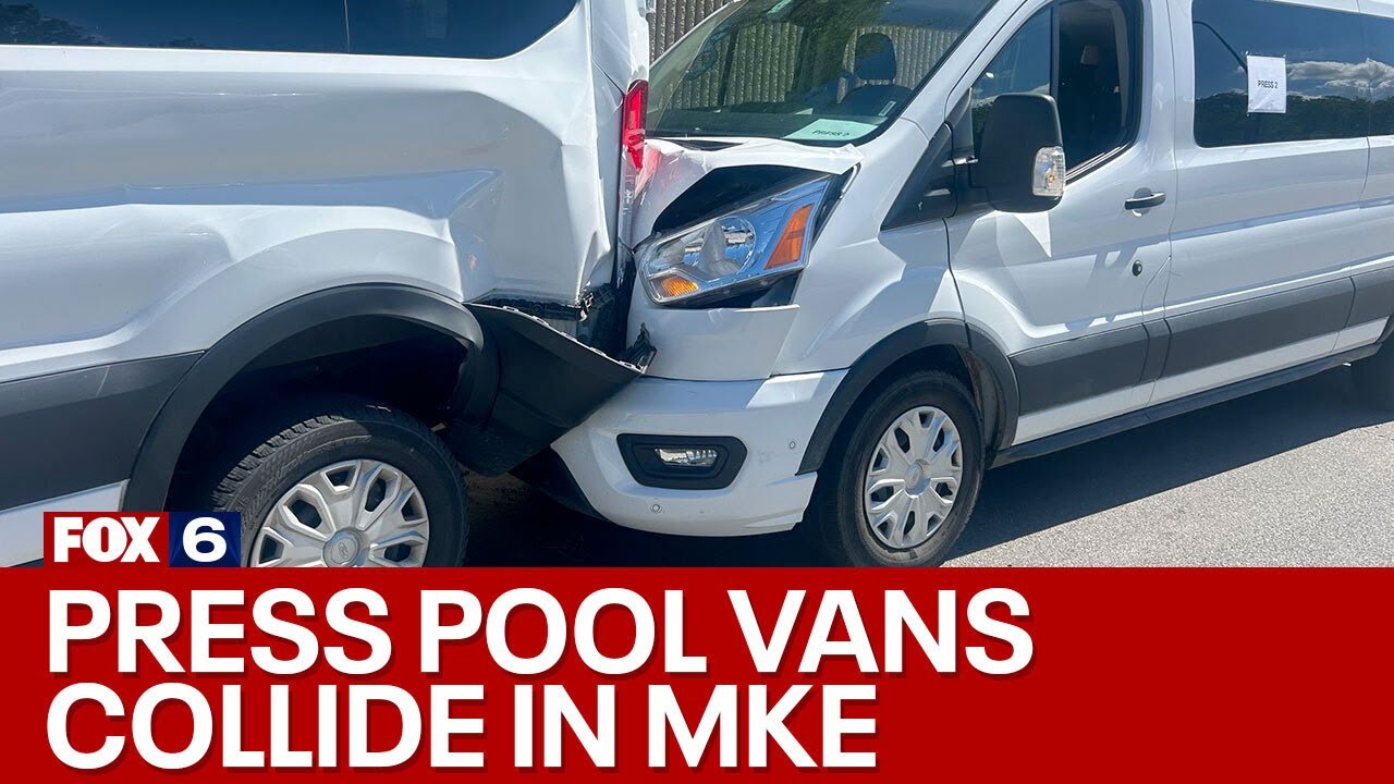 Walz motorcade; press van crash in Milwaukee County | FOX6 News Milwaukee