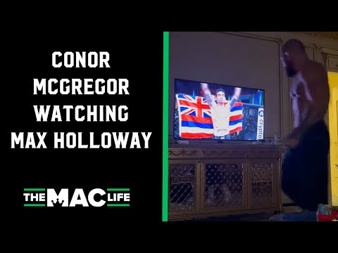 Conor McGregor paces watching Max Holloway vs. Yair Rodriguez