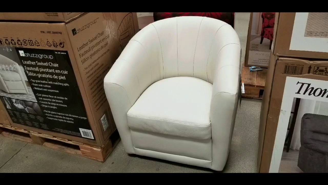Watch video Costco! Natuzzi Group Cora Leather Swivel Chair! $369!!! Now Costco! Natuzzi Group Cora Leather Swivel Chair! $369!!!
