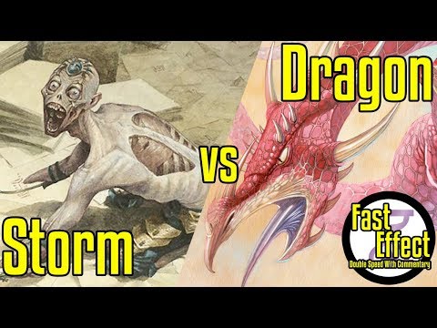 Storm VS Dragon | Legacy Magic: the Gathering w/Commentary | Brainstorm MTG | Fast Effect