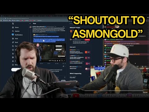 Hasan & Asmongold Build a Bridge - Destiny Reacts to Hasan being to Scared to Push Back on Asmongold