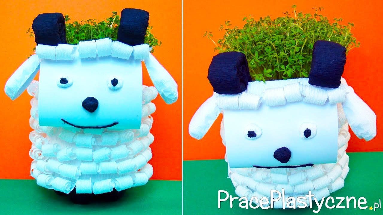 Jak zrobić ozdoby wielkanocne? (baranek - doniczka)