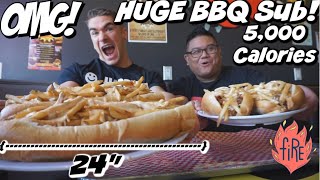 Undefeated BBQ Sandwich Challenge - Man Vs Food | With Wayne Algenio | Southern BBQ | Dang BBQ