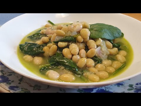 Pochas con Verduras - ✅ Alubias Frescas con Espinacas - frijoles verdes con espinacas