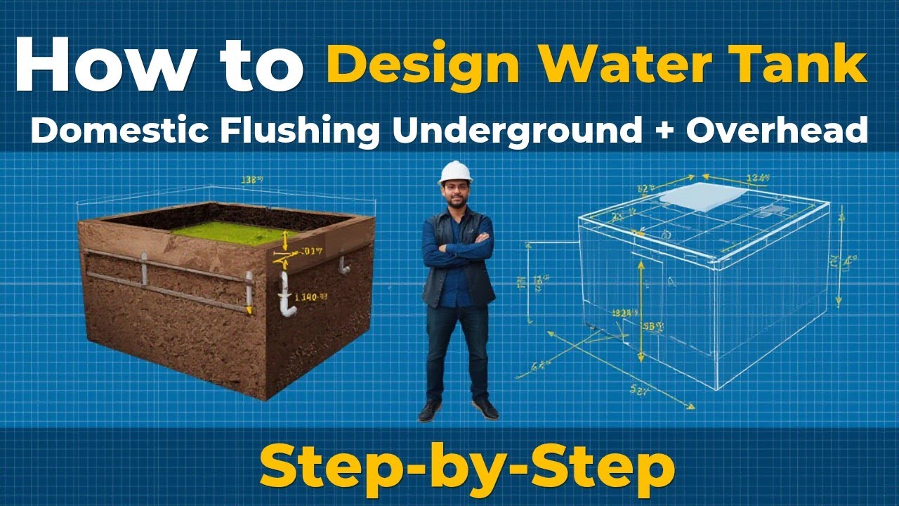 How to Calculate Domestic and Flushing Water Tank Capacity | UGT & OHT Design Guide