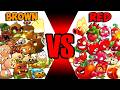 All Plants RED vs BROWN Battlez - Who Will Win? - PvZ 2 Team Plant vs Team Plant