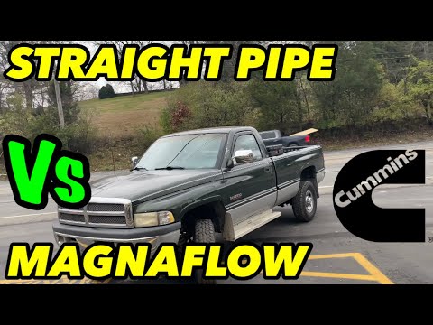 Dodge Ram 5.9L CUMMINS TURBO DIESEL: STRAIGHT PIPE Vs MAGNAFLOW EXHAUST!