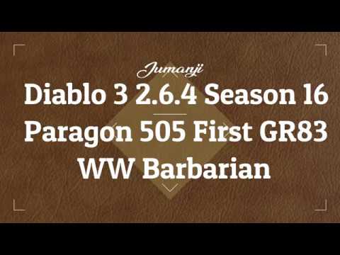 Diablo 3 2.6.4 Season 16 /Paragon-505/  First - GR83 WW Barbarian