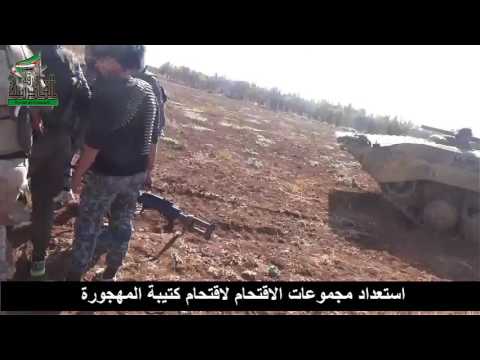 استعداد مجموعات من فرقة القادسية لاقتحام كتيبة المهجورة في بلدة ابطع في ريف درعا