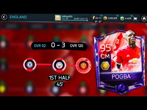 HOW TO GET 90 POGBA ENGLAND CAMPAIGN MASTER-Toughest MATCHES Gameplay(0-3 vs 120 OVR)-Fifa mobile S2 Video