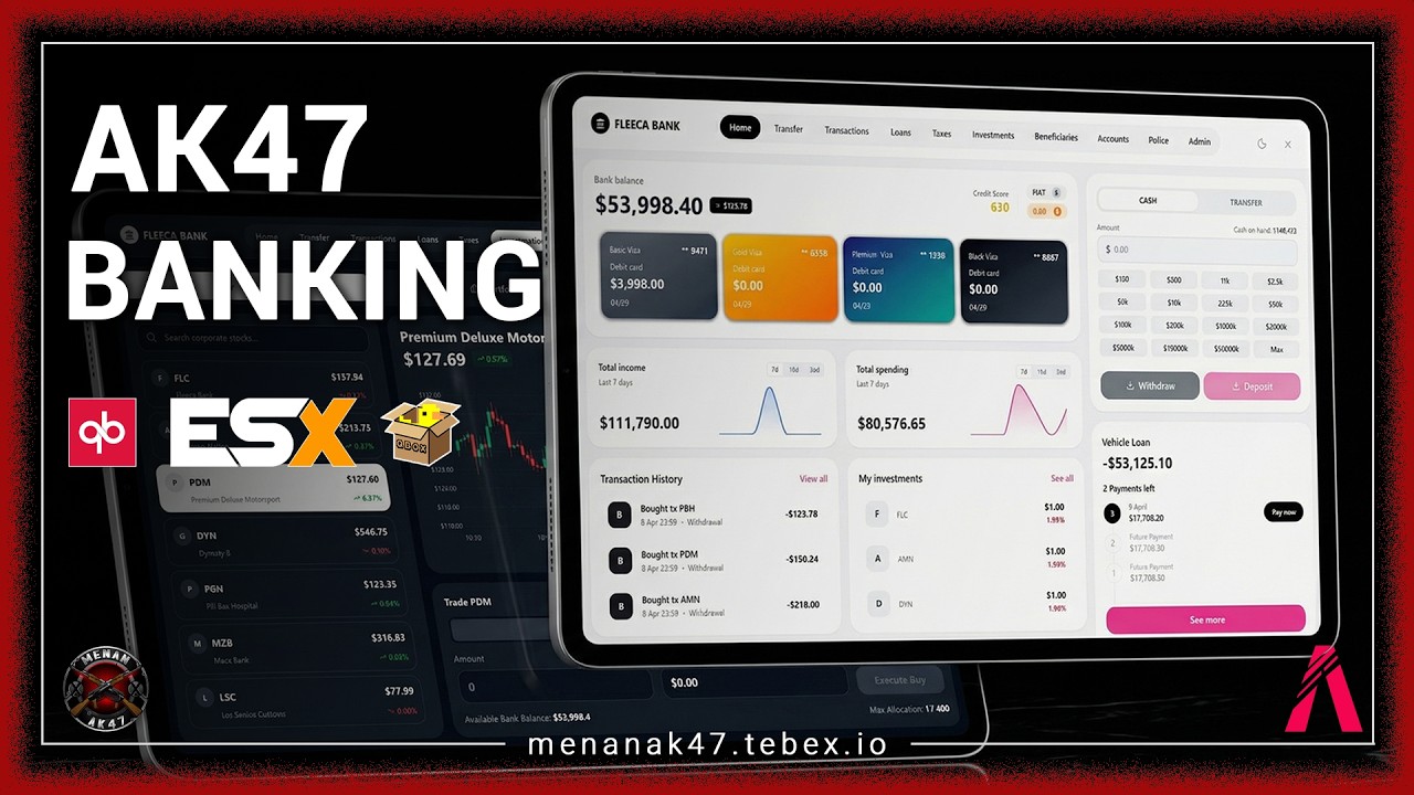 Advanced banking script fivem | ak47 banking | [esx] [qb] [qbx] Thumbnail