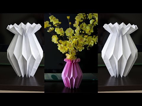 How To Make A Paper Flower Vase DIY Craft Home Decoration Ideas How To Make A Paper Flower Vase DIY Craft Home Decoration Ideas